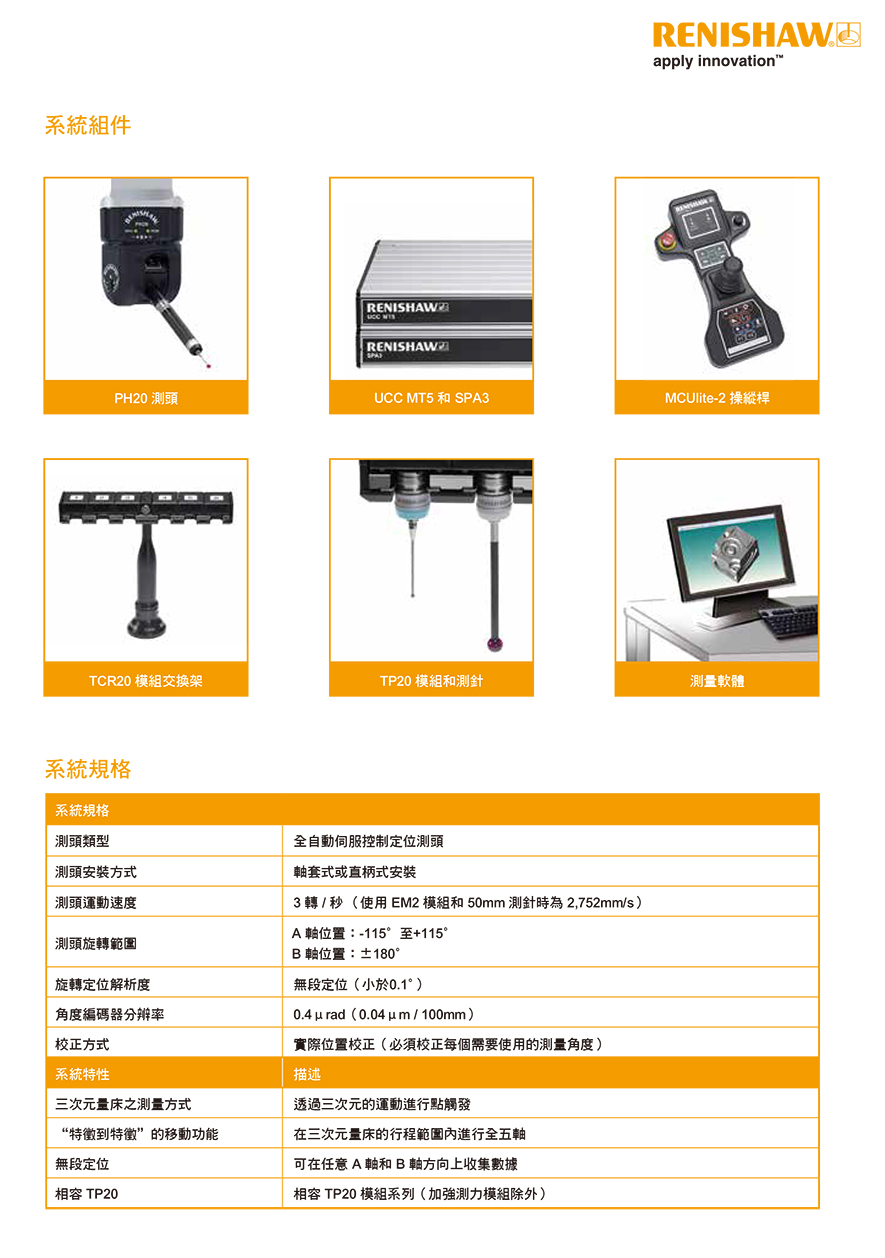 英國RENISHAW測頭組